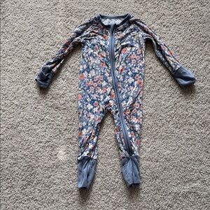 Little Sleepies Floral Blue Kids Footie